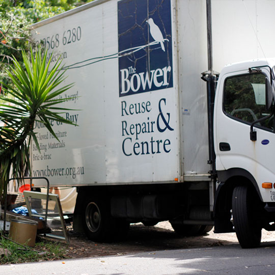 The Bower Rehoming Service truck